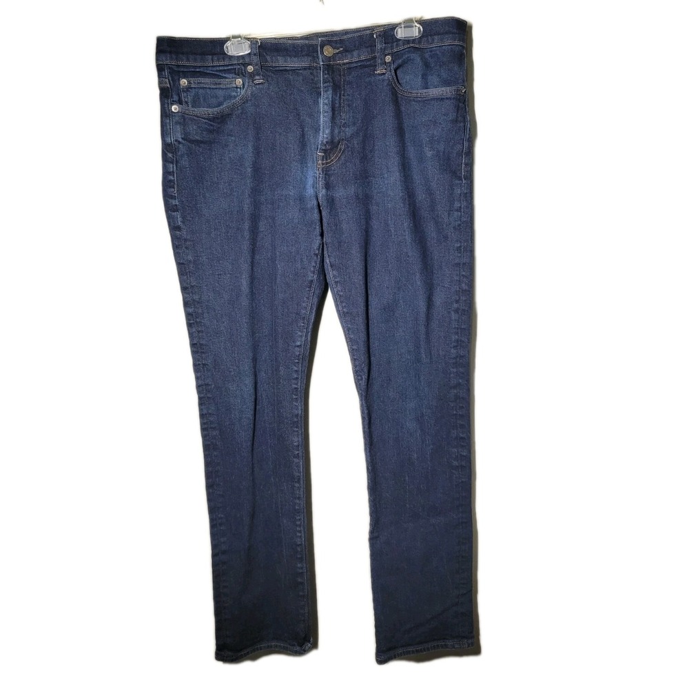 J. Crew Men's Bootcut Jeans in Dark Blue Denim